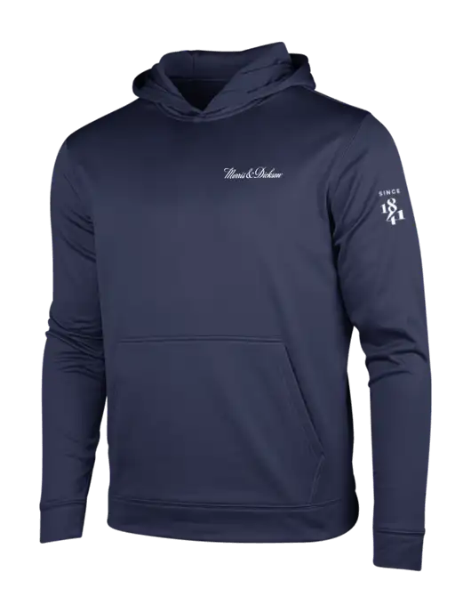 Navy Sport-Wick Fleece Hooded Pullover w/Morris & Dickson Logo, Since 1841 Logo