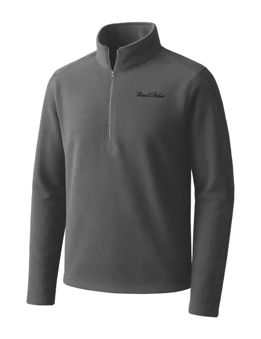 Medium Grey Microfleece 1/2 Zip Pullover w/Morris & Dickson Logo