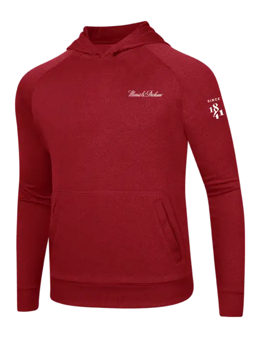 Tech True Red Fleece Hooded Sweatshirt w/Morris & Dickson Logo, Since 1841 Logo