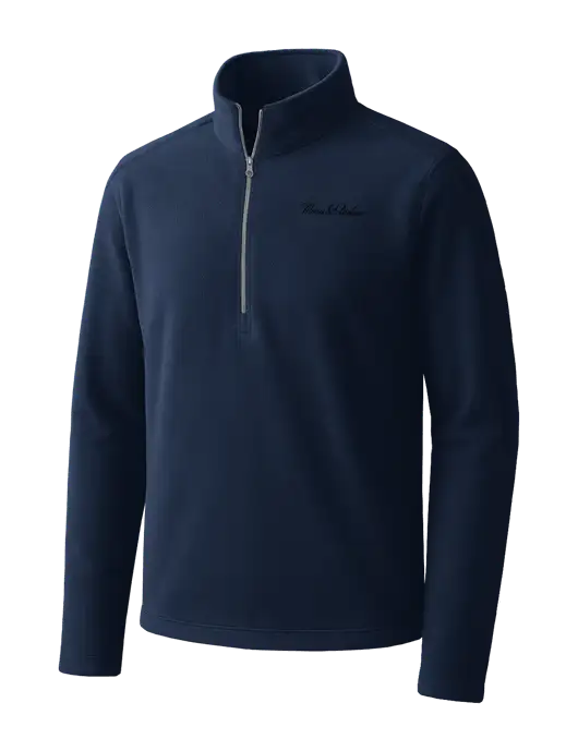 Navy Microfleece 1/2 Zip Pullover w/Morris & Dickson Logo