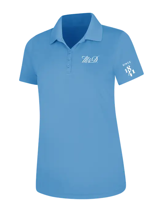 Carolina Blue Womens Dry Zone UV Mesh Polo w/M&D Logo, Since 1841 Logo