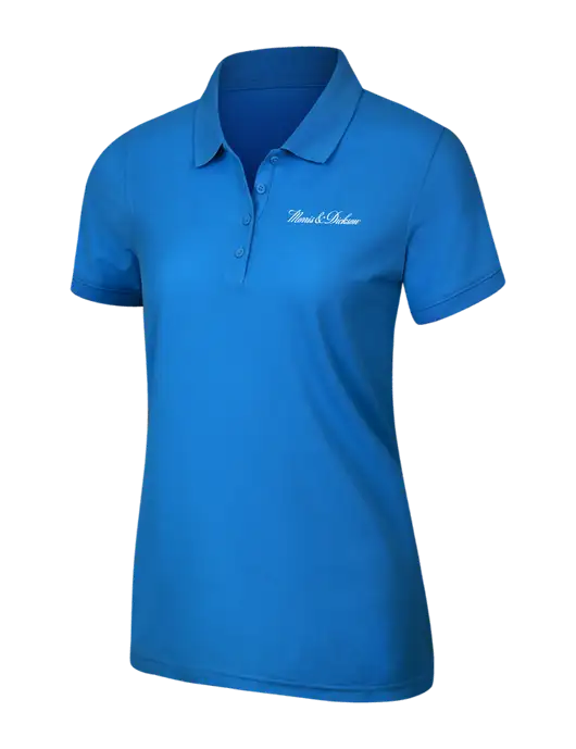 Light Royal Blue Womens Core Classic Pique Polo w/Morris & Dickson Logo