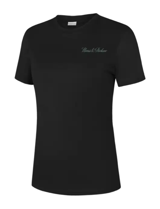  Womens Black PosiCharge Competitor Tee w/Morris & Dickson Logo
