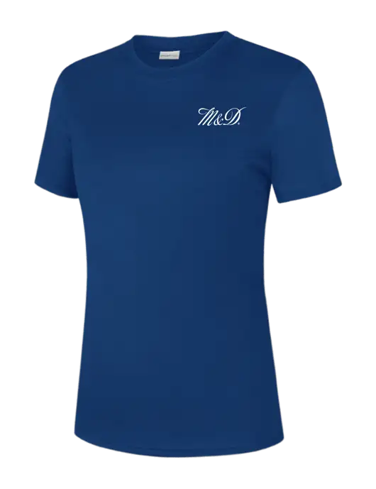 Womens Royal PosiCharge Competitor Tee w/M&D Logo