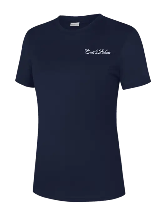 Womens Navy PosiCharge Competitor Tee w/Morris & Dickson Logo