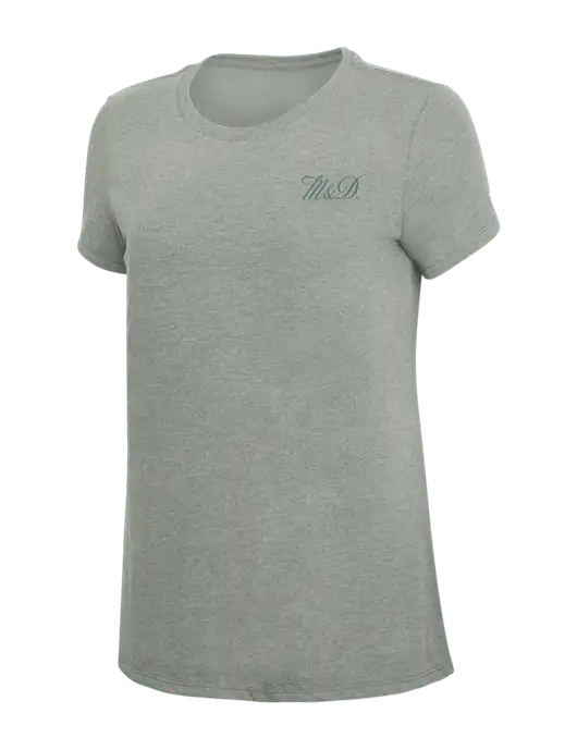 Womens Simply Soft Grey Frost 4.5oz  Poly/Combed Ring Spun Cotton T-Shirt w/M&D Logo