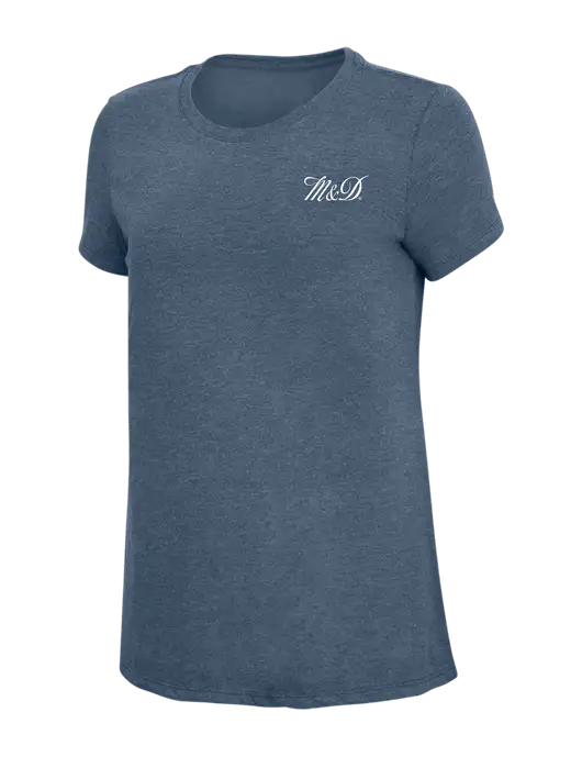 Womens Simply Soft Navy Frost 4.5oz  Poly/Combed Ring Spun Cotton T-Shirt w/M&D Logo