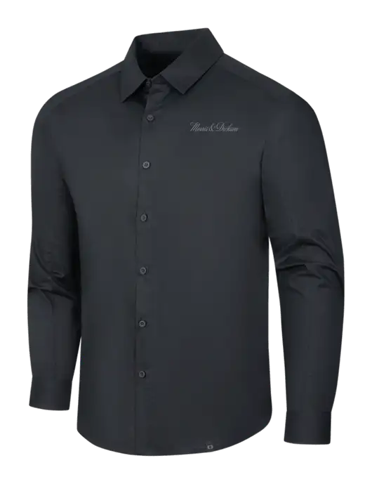 OGIO Black Commuter Woven Shirt w/Morris & Dickson Logo