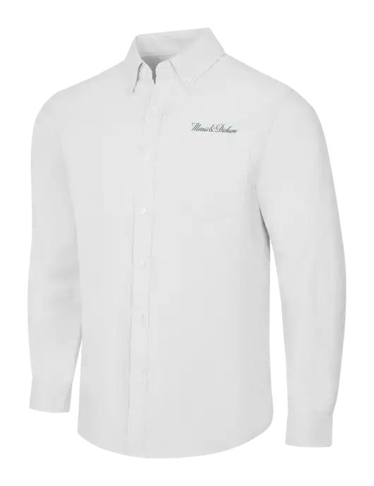 White SuperPro Oxford Shirt w/Morris & Dickson Logo