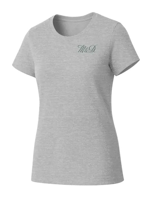 Womens Seriously Soft Light Heathered Grey T-Shirt w/M&D Logo