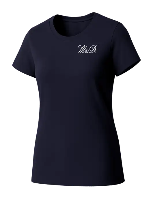 Womens Seriously Soft New Navy T-Shirt w/M&D Logo