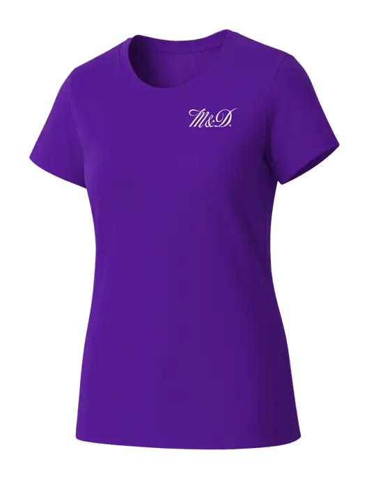 Womens Seriously Soft Purple T-Shirt w/M&D Logo