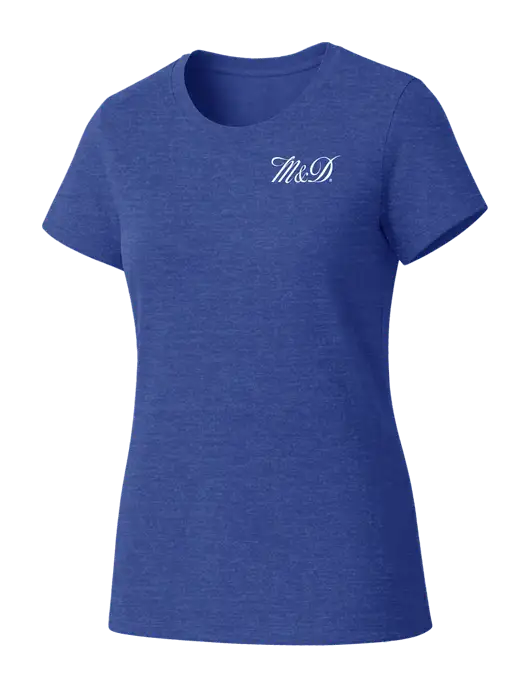 Womens Seriously Soft Royal Frost T-Shirt w/M&D Logo