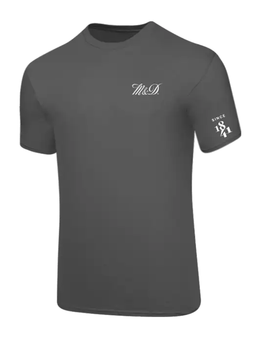 Core Blend Medium Grey T-Shirt w/M&D Logo, Since 1841 Logo