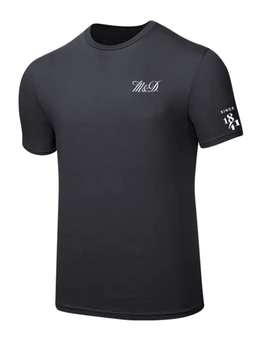 Seriously Soft Charcoal T-Shirt w/M&D Logo, Since 1841 Logo