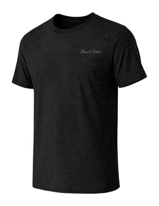 BELLA+CANVAS Black Heather CVC Short Sleeve Tee w/Morris & Dickson Logo