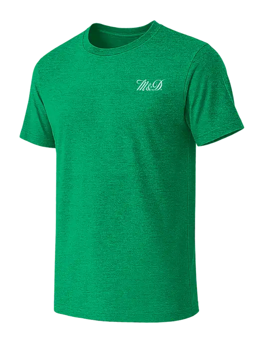 BELLA+CANVAS Heather Kelly Green CVC Short Sleeve Tee w/M&D Logo