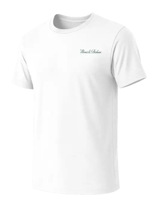 BELLA+CANVAS White Blend CVC Short Sleeve Tee w/Morris & Dickson Logo