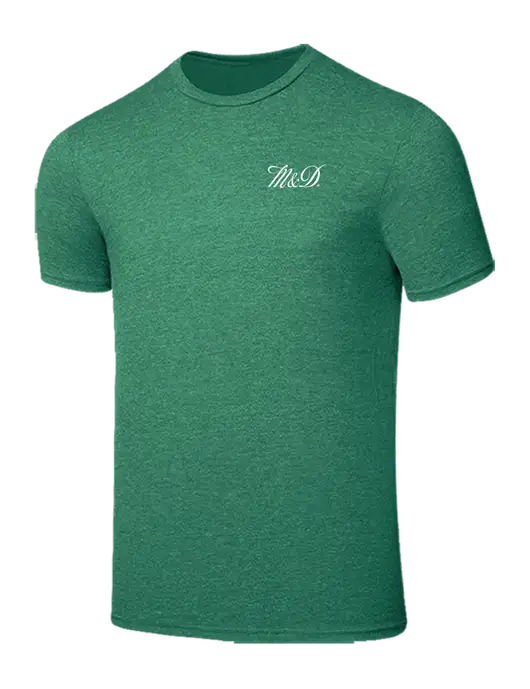 Seriously Soft Heathered Kelly Green T-Shirt w/M&D Logo