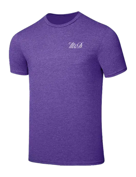 Seriously Soft Heathered Purple T-Shirt w/M&D Logo