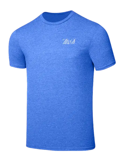 Seriously Soft Heathered Royal T-Shirt w/M&D Logo