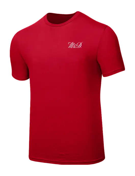 Seriously Soft Red T-Shirt w/M&D Logo
