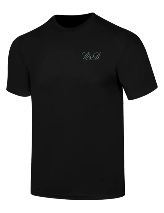 Simply Soft Black 4.5oz  Poly/Combed Ring Spun Cotton T-Shirt w/M&D Logo