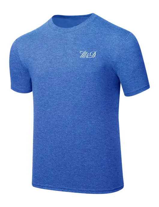 Simply Soft Royal Frost 4.5oz  Poly/Combed Ring Spun Cotton T-Shirt w/M&D Logo