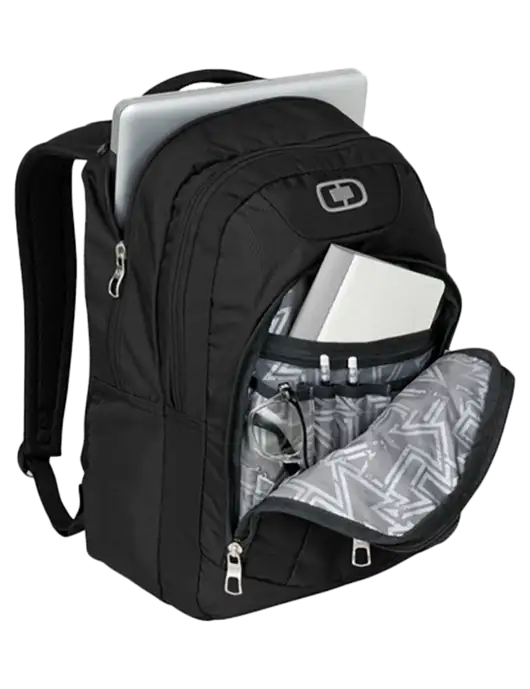 OGIO Black/Silver Colton Laptop Backpack
 w/Morris & Dickson Logo